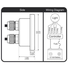 Helm Mount LED RGBW Controller, Water Resistant, Touch Sensitive, Multifunction