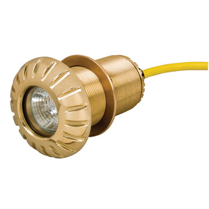 PERKO THRU-HULL MOUNT UNDERWATER LIGHT - POLISHED BRONZE - 12V