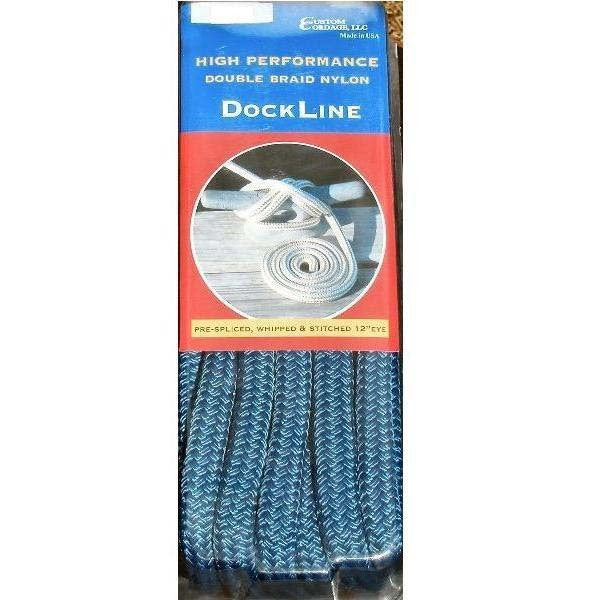 Custom Cordage Double Braid Dock Line - Royal Blue